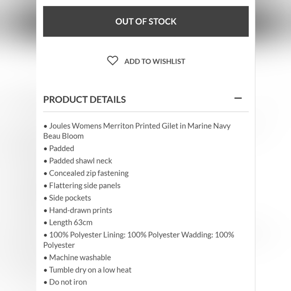 VGC Joules Merriton gilet RRP £55, fits UK size 8-10, quilted floral body warmer - Picture 3 of 16